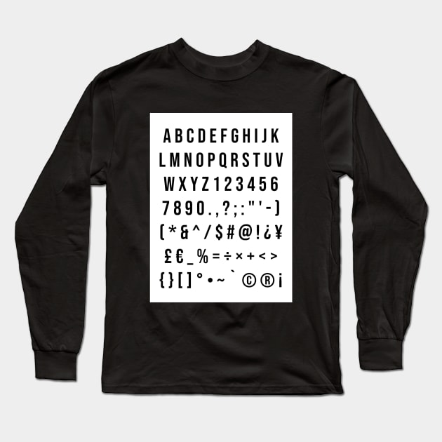 Alphabet Long Sleeve T-Shirt by WhyStore